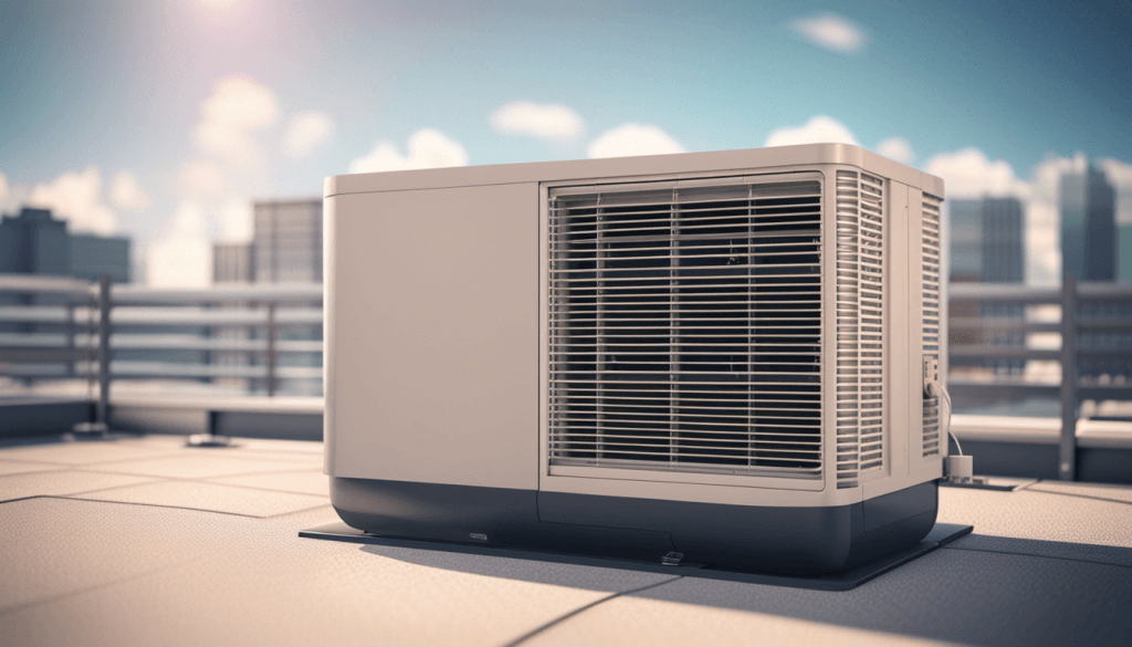 hvac service in annadale virginia, air conditioner on a roof of a commercial building in annandale virginia